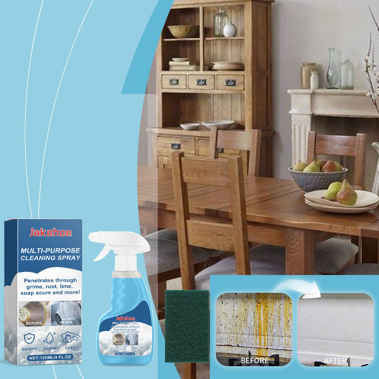 Multi-Functional Foam Cleaner, Household Heavy Oil Cleaning Foam Decontaminate A Variety Of Surfaces To Remove Odor - V.I.P Digital Presence