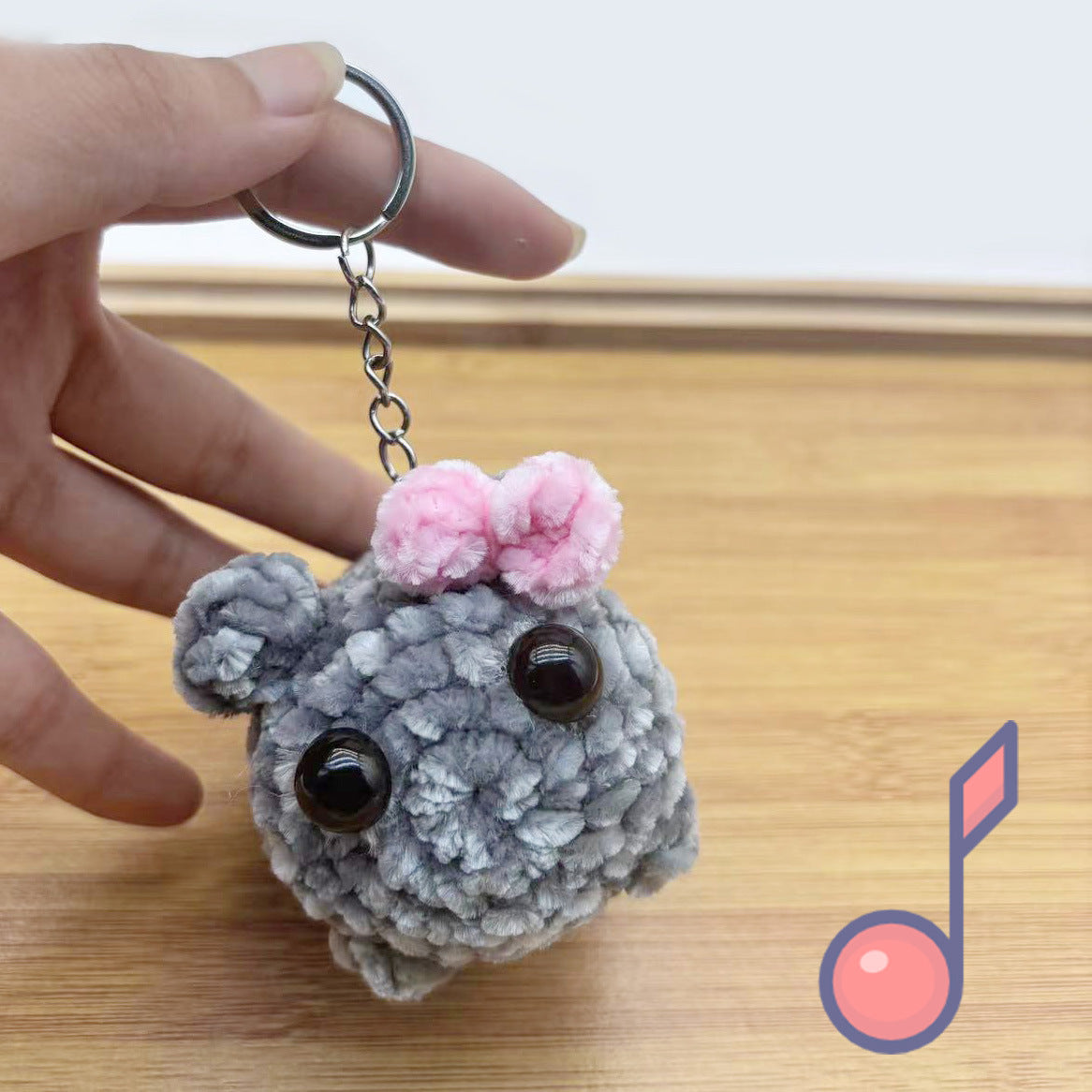Chenille singing sad hamster keychain pendant Hamster emotional comfort doll - V.I.P Digital Presence