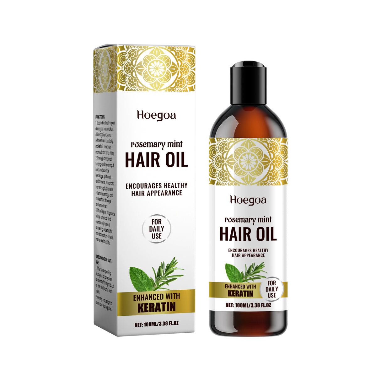Rosemary Mint Hair Care Oil Hydrating Hair Care Soft Nourishing Hydrating Daily Massage Hair Care Oil - V.I.P Digital Presence