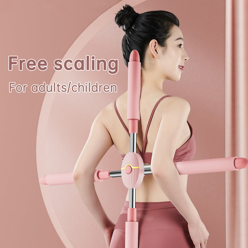 Adjustable open back shoulder stick correct hunchback correction cross yoga stick for corrective posture - V.I.P Digital Presence
