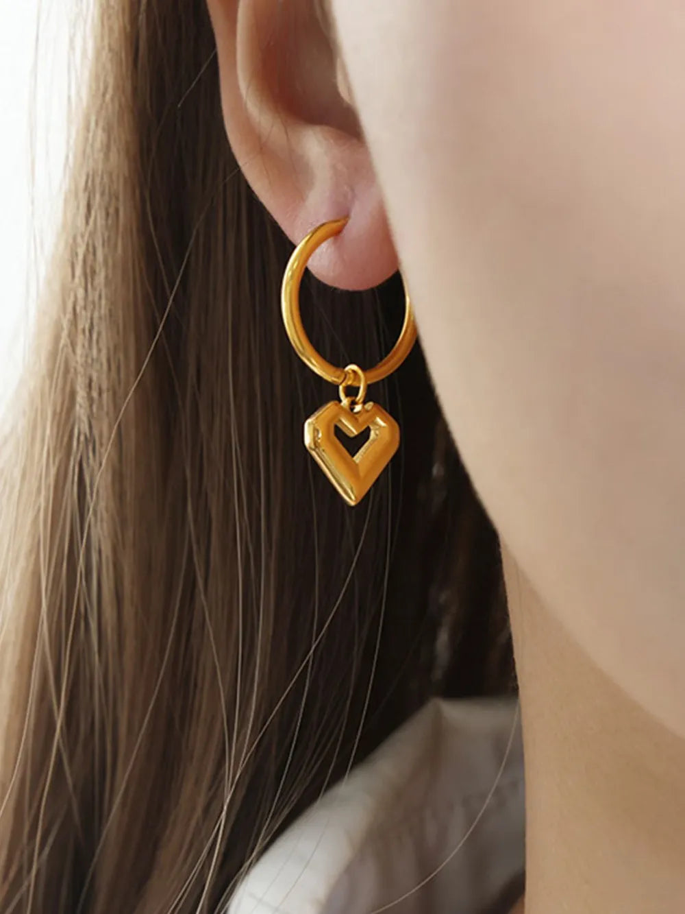 Heart Shape Lapis Lazuli Dangle Earrings - V.I.P Digital Presence