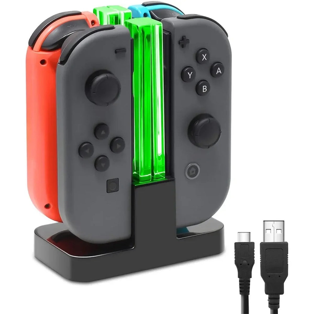 Suitable for switch charging dock Joy Con handle charging finger quad charging dock rotating light column base - V.I.P Digital Presence