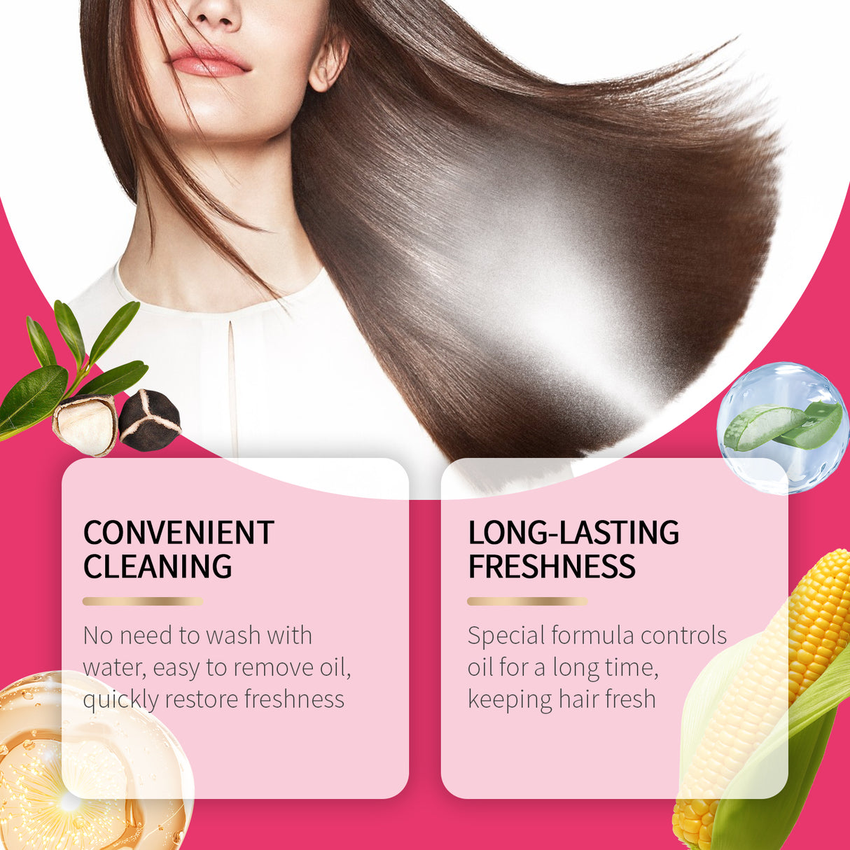 Dry Hair Spray Lazy Fluffy Hair Gel Refreshing Degreasing Hair Leave-In Styling Long Duration Dry Hair Spray - V.I.P Digital Presence