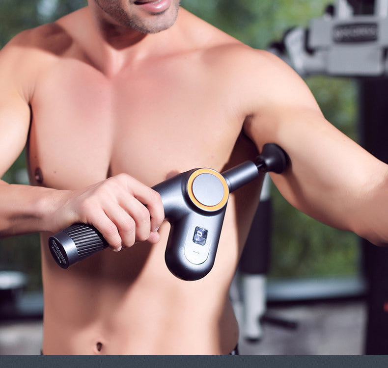 900-turn fascial gun USB charging massage angle rotatable full body muscle massage machine gun - V.I.P Digital Presence