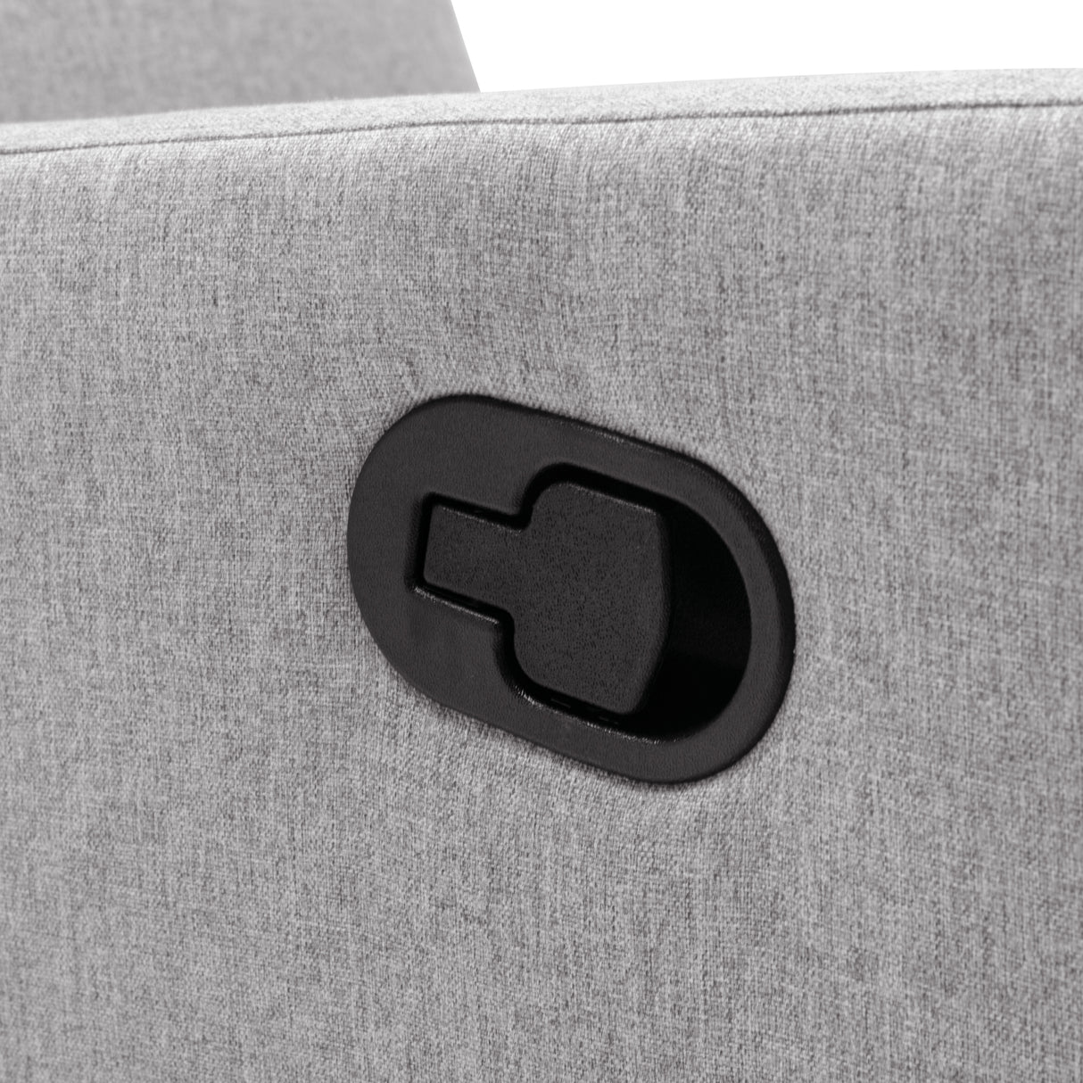 Modern Upholstered Rocker Nursery Chair Plush Seating Glider Swivel Recliner Chair Gray