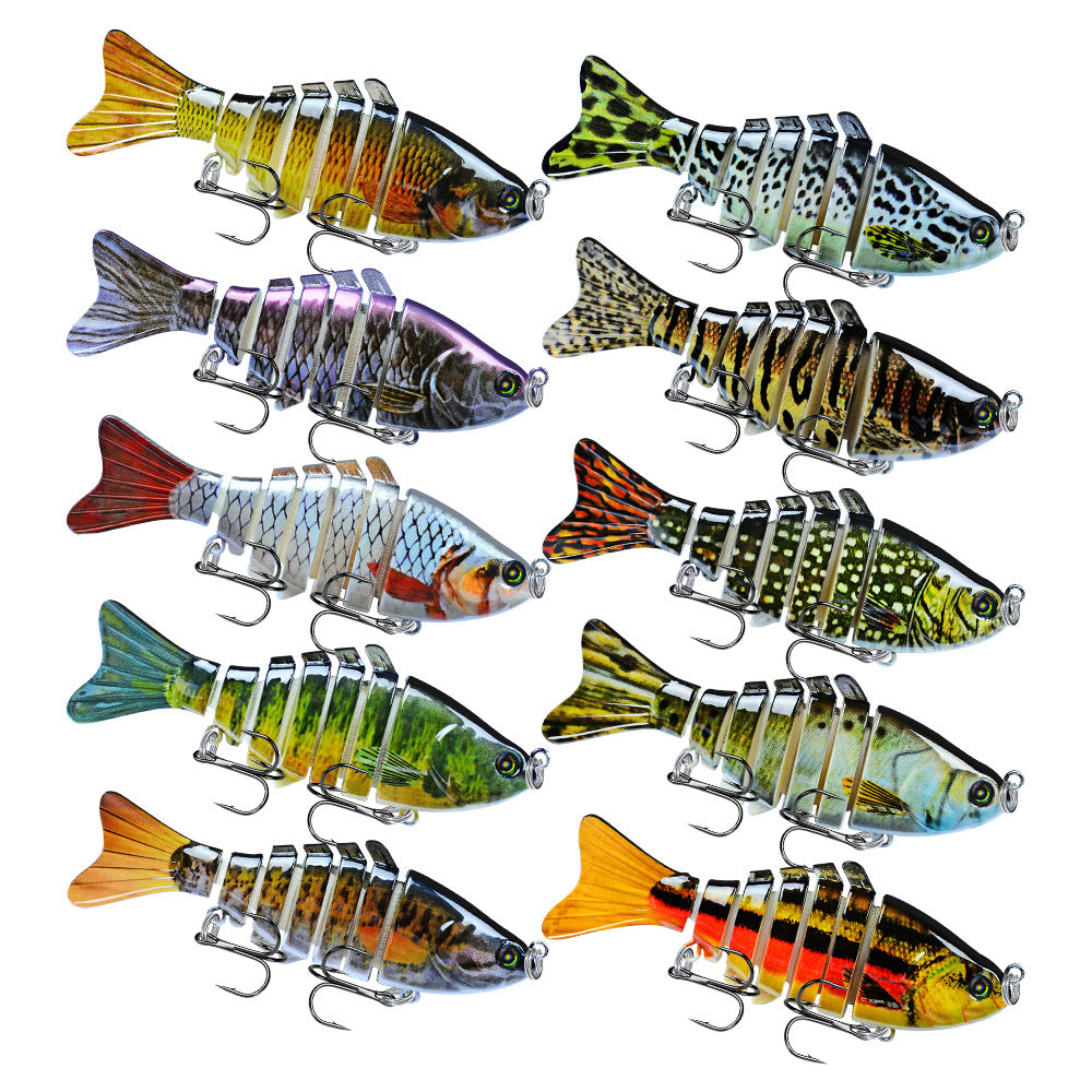 10cm Luya Bait Multi-Section Fish Plastic Hard Bait 15.5g Seven Sections Luya Bionic Bait Section Long Distance Cast Fake Bait Bait - V.I.P Digital Presence