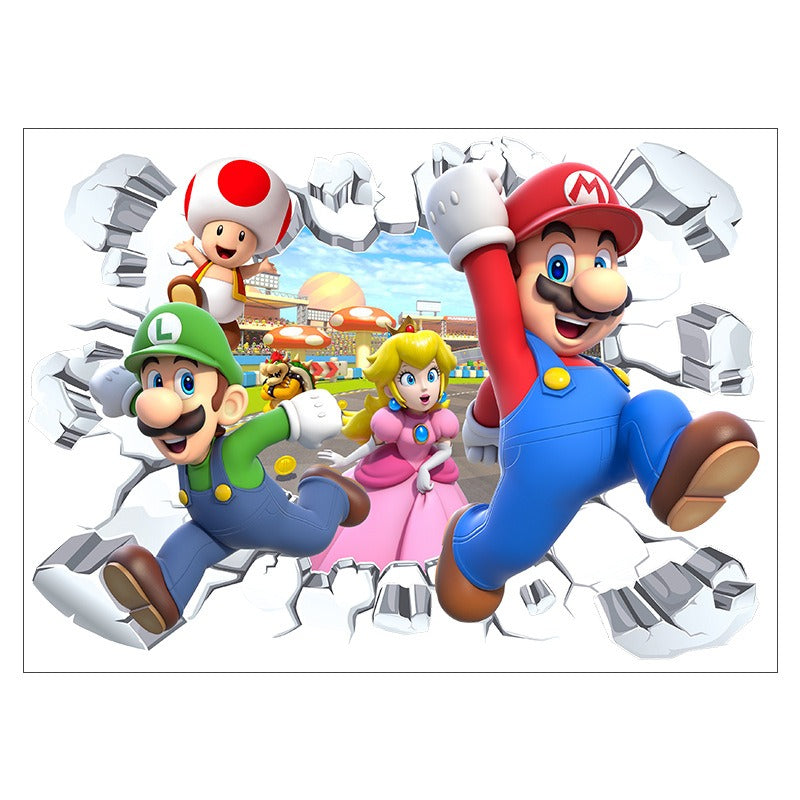 Mario Stickers Super Mario Stickers Children's Room Cartoon Self Adhesive Waterproof Wall Stickers - V.I.P Digital Presence