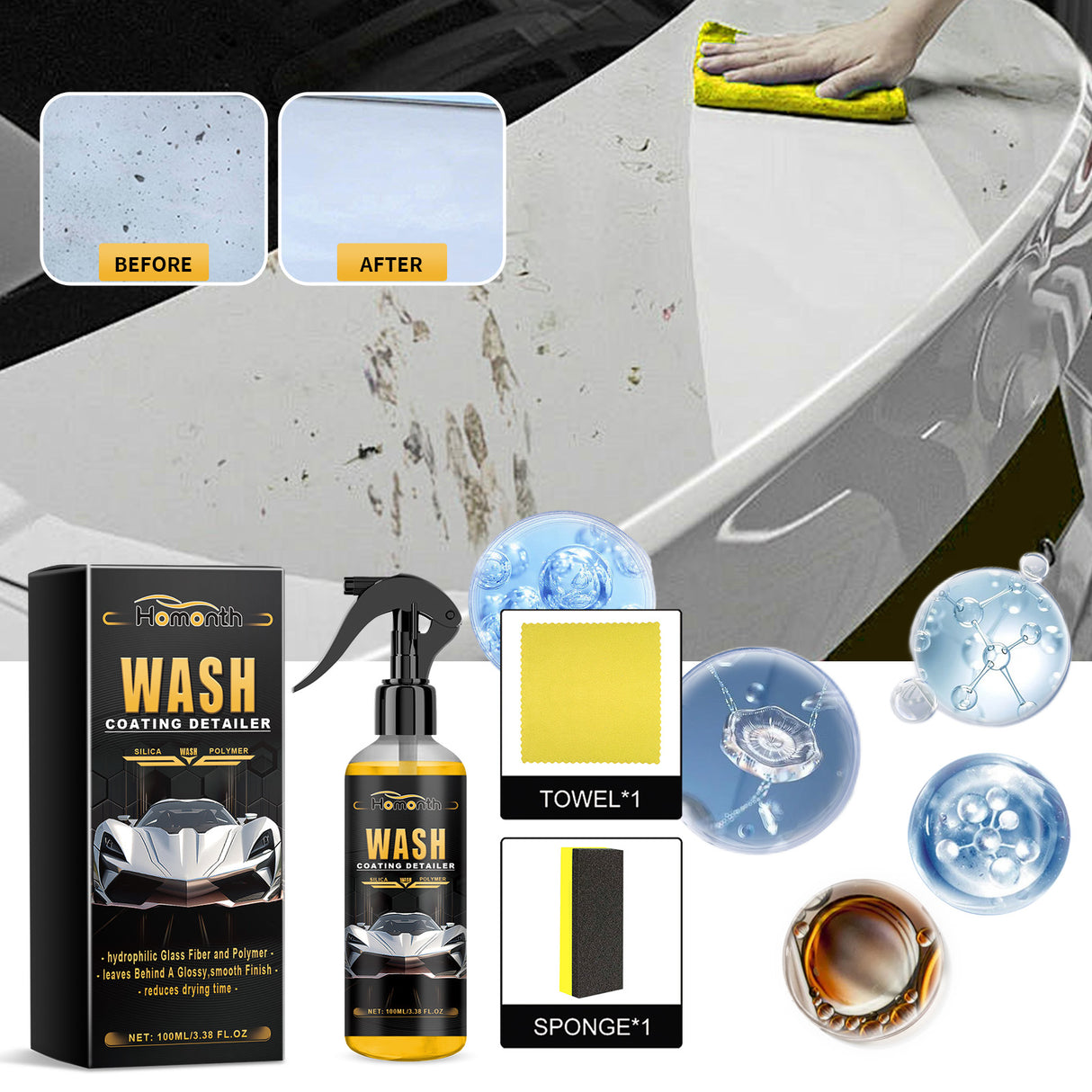 Wash Coating Detailer, Decontamination Refurbishment Maintenance Brightening Multi-Purpose Cleaning And Care Agent - V.I.P Digital Presence