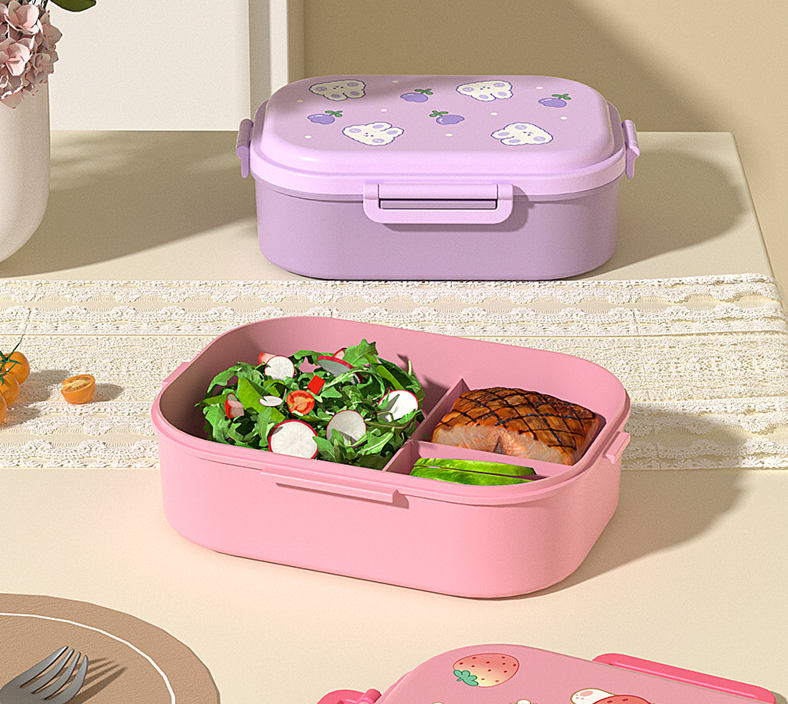 Cartoon cute small fresh microwaveable compartment insulation lunch box fresh-keeping box - V.I.P Digital Presence