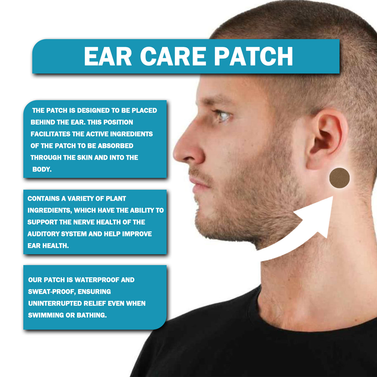 Ear Care Patch, Relieve Ear Plug Ear Ringing Ear Kang Hearing Discomfort Dizziness Head Care Patch - V.I.P Digital Presence
