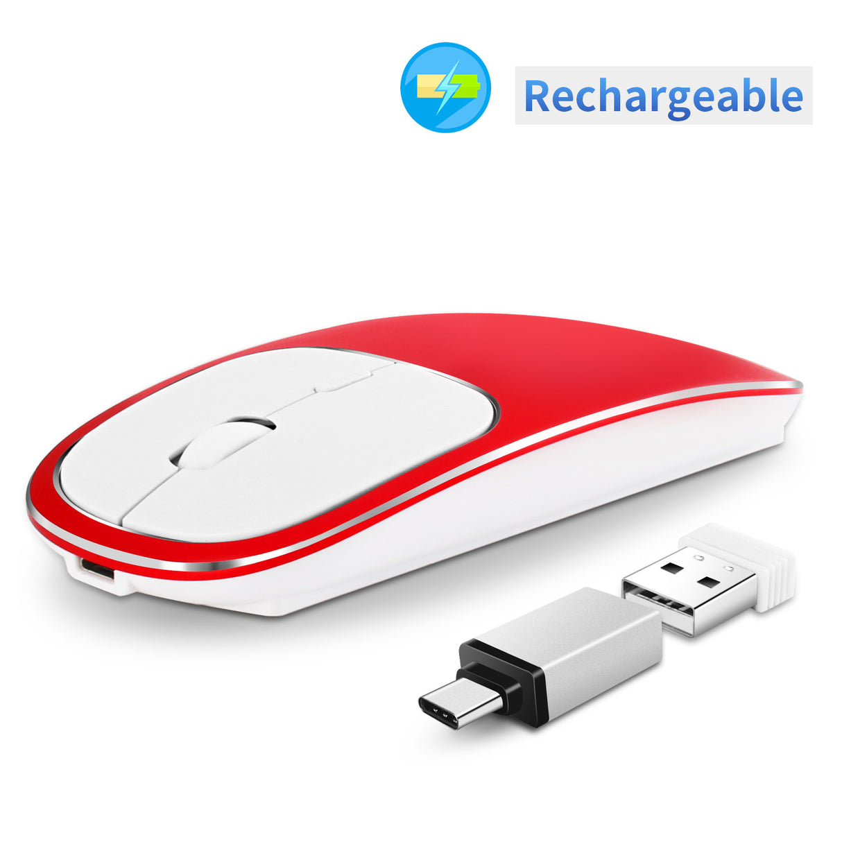 Wireless Mouse Charging Silent 2.4G Mouse Male and Female Portable Desktop Notebook Office - V.I.P Digital Presence