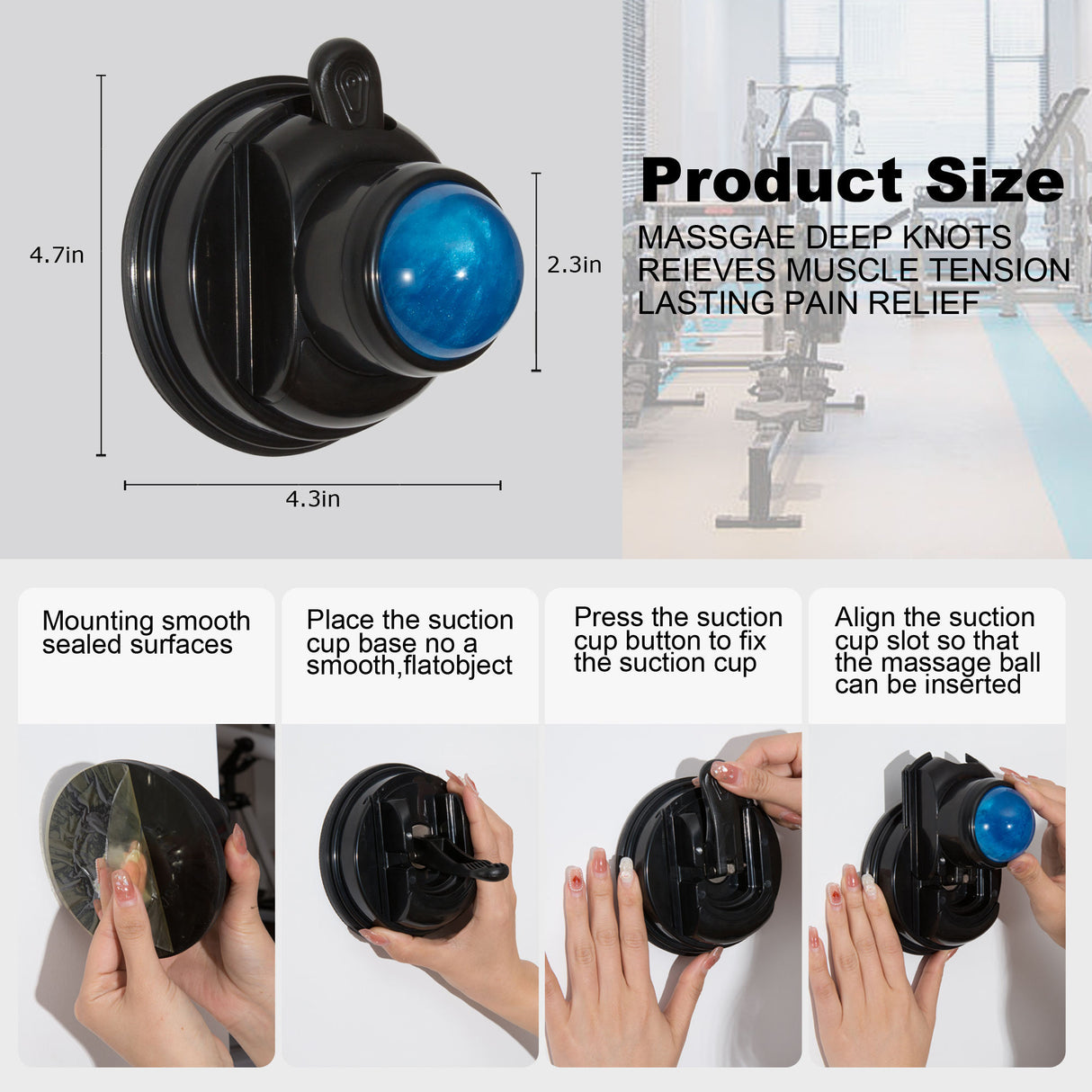 New Mountable Cold Massage Roller ball Products Portable Back Neck Cryo Ball Gym Fitness Cold ice massage Roller ball - V.I.P Digital Presence