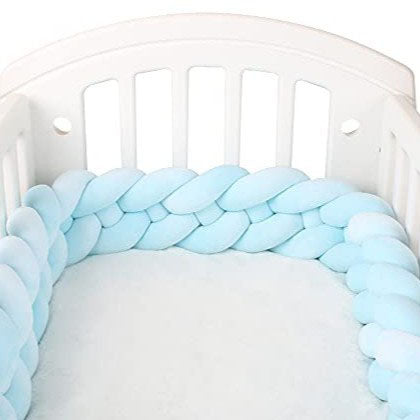 Woven baby bed surround anti-collision strip four strand Fried Dough Twists braid wrapped around the bed surround ins baby child - V.I.P Digital Presence