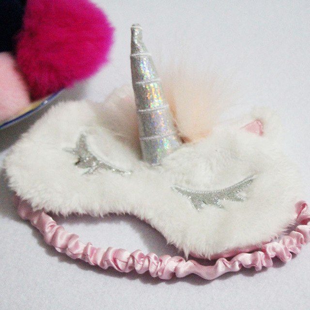 Unicorn Eye Mask Stuffed Toy Sleeping Mask Plush Eye Shade Cover Blindfold Eyeshade Suitable for Travel Home Girlfriend Gift - V.I.P Digital Presence