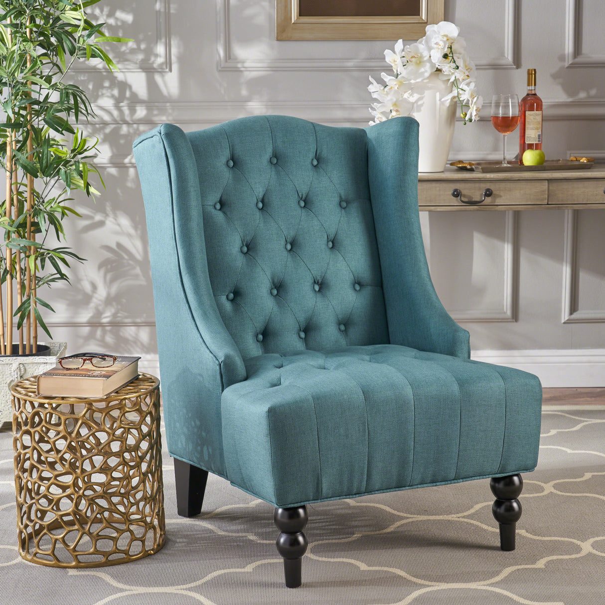Upholstered Wingback Chair - V.I.P Digital Presence