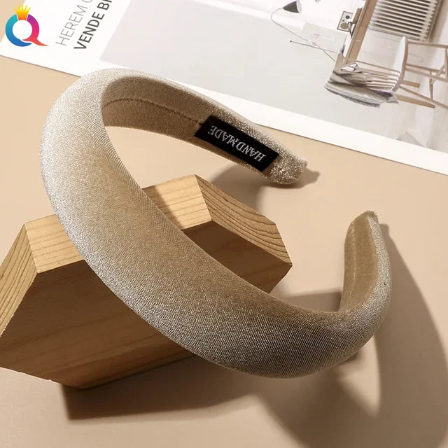 New Bright Velvet Wide Edge Sponge Head Hoop - V.I.P Digital Presence