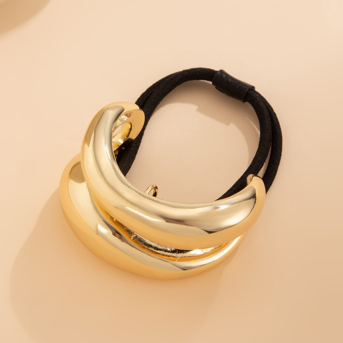 Personalized retro double-layer arc elastic hairpin irregular temperament hair ring - V.I.P Digital Presence