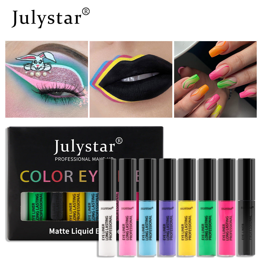 Colorful Stain Free Liquid Eyeliner Set Waterproof Oil Proof Eyeliner Liquid Pen White Eyeliner - V.I.P Digital Presence