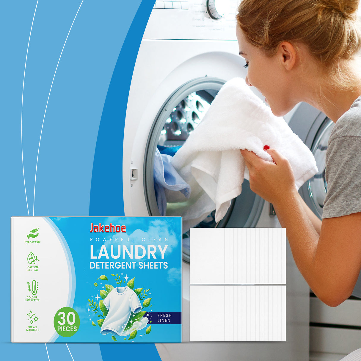 Laundry Detergent Sheet Gentle Cleaning And Decontamination Handy Household Laundry Bubble Paper - V.I.P Digital Presence