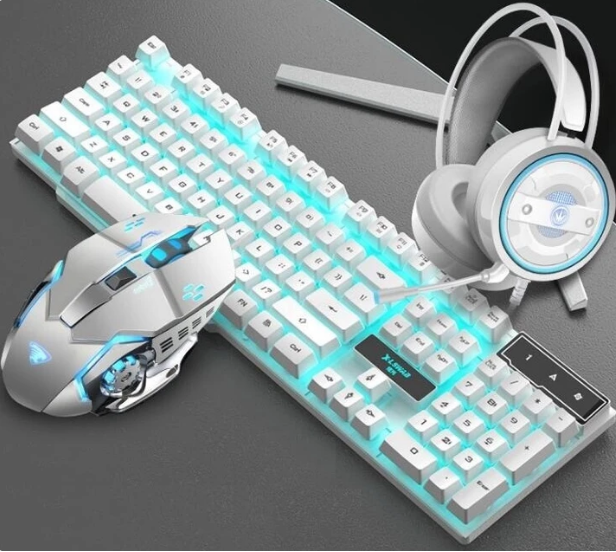 Keyboard Mouse Headset Glare Gaming Set - V.I.P Digital Presence