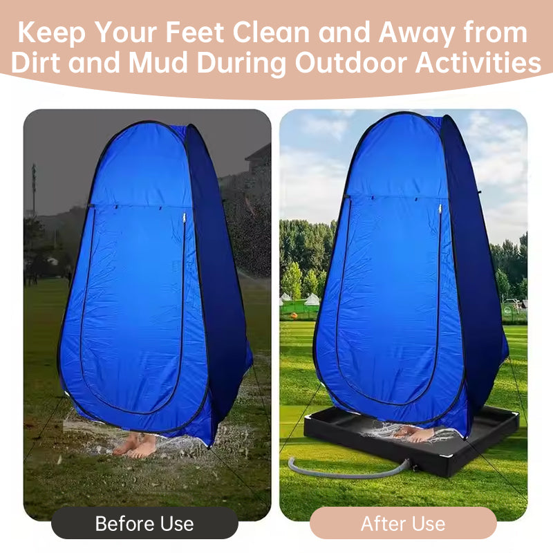 Folding Outdoor Camping Shower Tray Base - for Pets & Travel - V.I.P Digital Presence