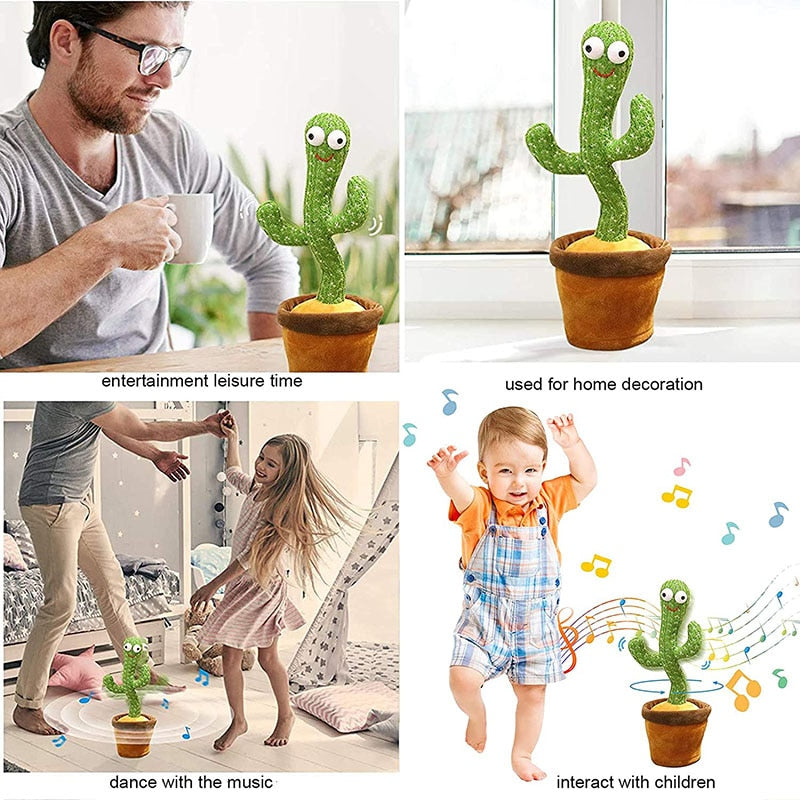 Dancing Cactus Electron Plush Toy Soft Plush Doll Babies Cactus That Can Sing And Dance Voice Interactive Bled Stark Toy For Kid - V.I.P Digital Presence