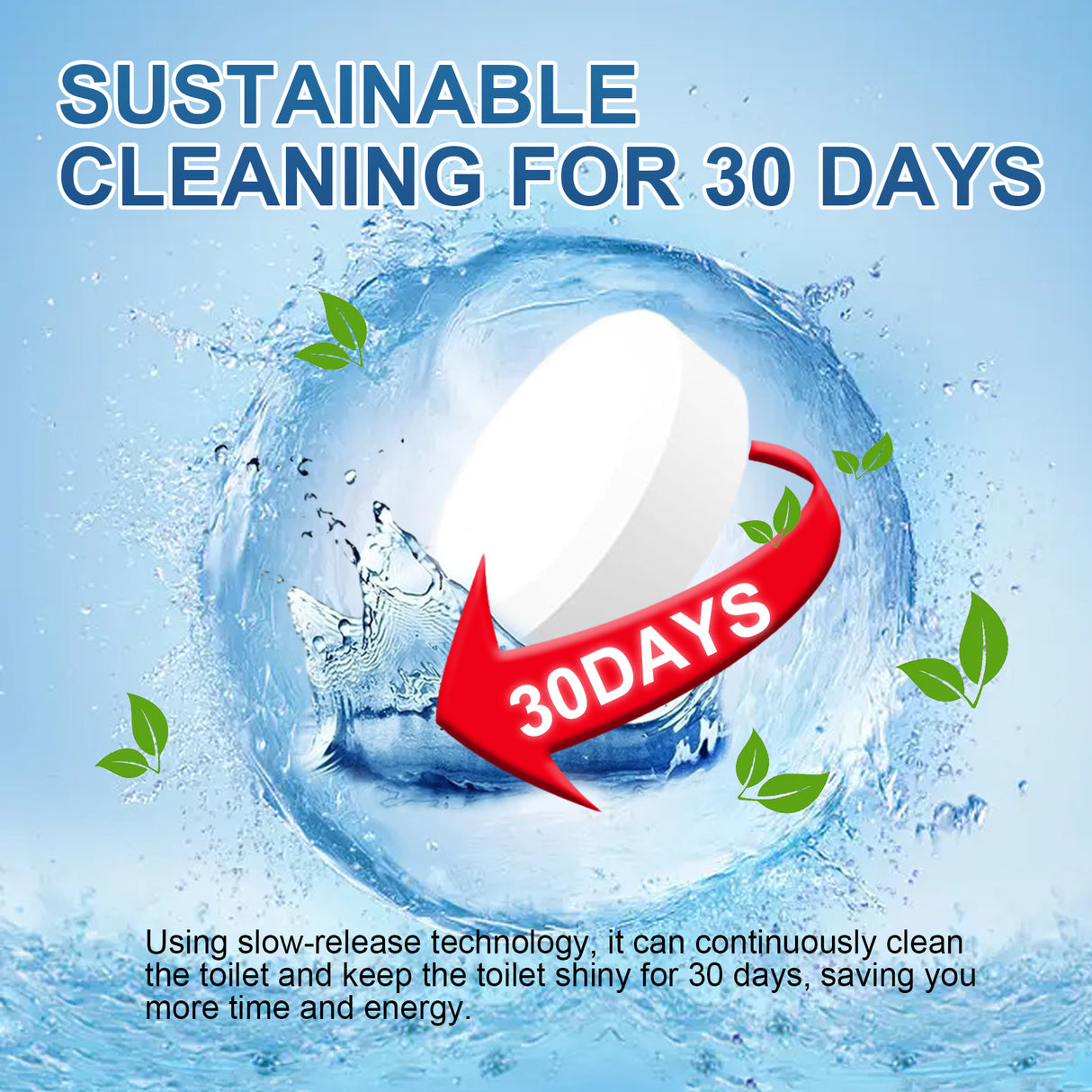 Cleaning Tablets, Household Toilet Odor-Stain Remover Descaling Decontamination Effervescent Cleaning Tablets - V.I.P Digital Presence