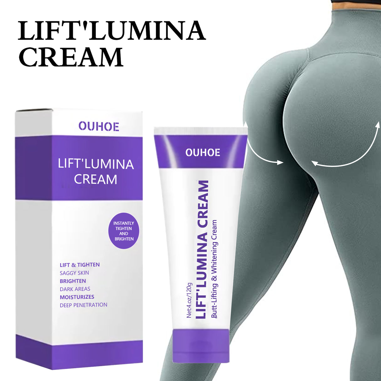 Butt Lift Whitening Cream, Butt Lift Massage Firming Butt Whitening Moisturize Cream - V.I.P Digital Presence