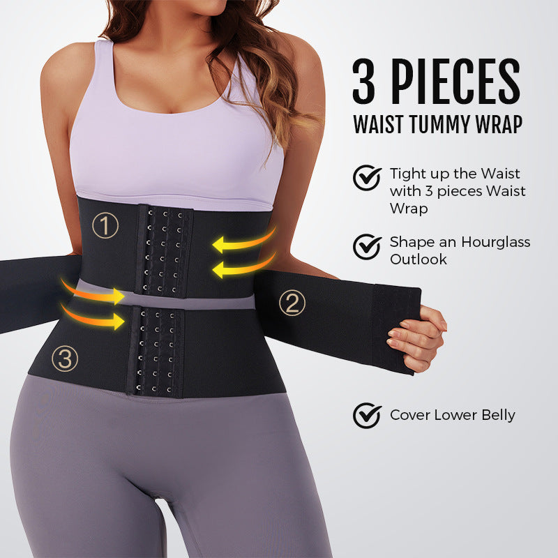 Waist Trainer Sports Sweat Postpartum Body Sculpting Double Belt Buckle Abdominal Belt - V.I.P Digital Presence