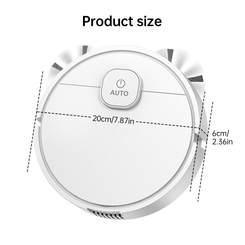 **3-in-1 Sweeping Robot: USB Charging, 1000Pa Suction, Auto-Clean for Pet Hair, Carpets & Floors** - V.I.P Digital Presence