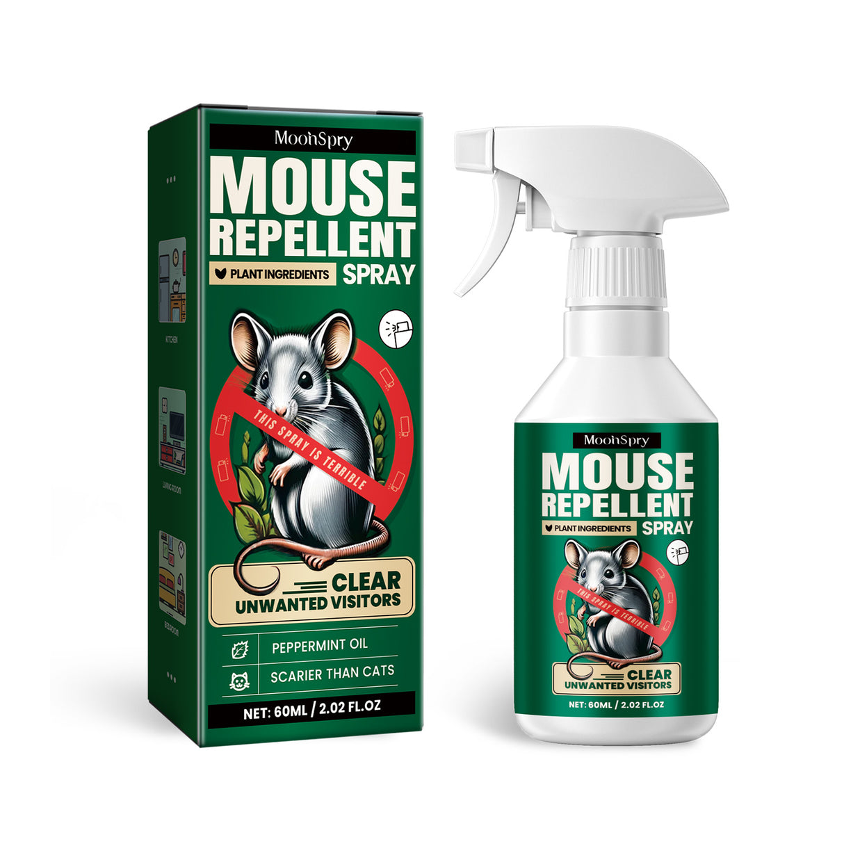 Mouse Repellent Spray, Household Gardening Rat-Repellent Rat-Repellent Solution Cockroach Repellent Mosquito Repellent Spray - V.I.P Digital Presence