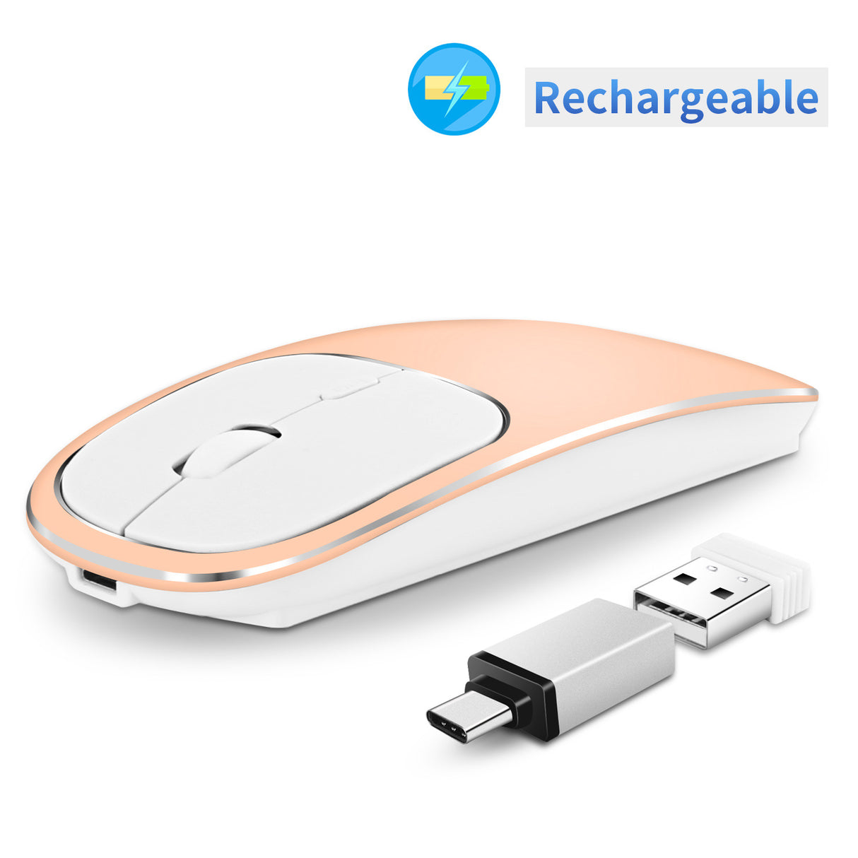 Wireless Mouse Charging Silent 2.4G Mouse Male and Female Portable Desktop Notebook Office - V.I.P Digital Presence