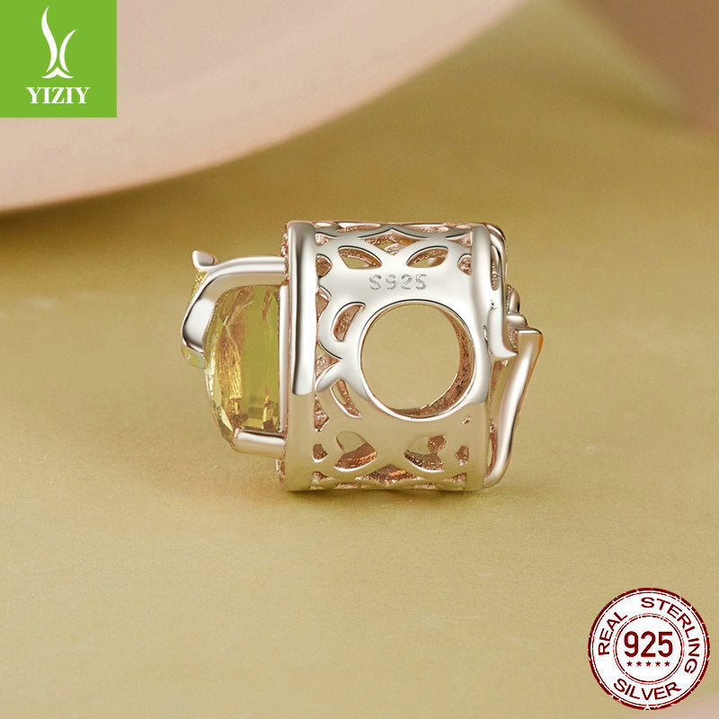 Silver Charm Original Autumn Golden Ginkgo Leaf DIY Bracelet Beads Luxurious Shining s925 Pure Silver Beads Loose Beads - V.I.P Digital Presence