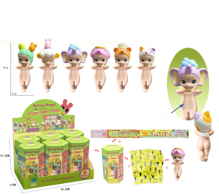 Party Angel Cheek Blind Box Car Ornament Mobile phone Decoration Handmade Anime Doll Finished End Box - V.I.P Digital Presence