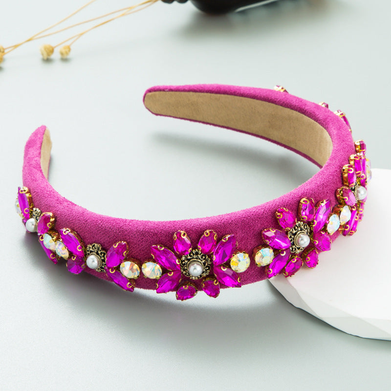 New Baroque Crystal Flower Headwear Wide Brim High Quality Hair Accessories - V.I.P Digital Presence