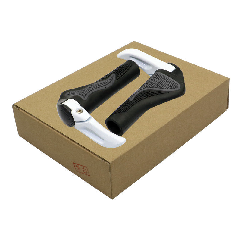 Bicycle Mountain Handlebar Set Aluminum Alloy Sheep Horn Vice Handle Ergonomic Handle Set Meat Ball Rubber Lock Vice Handle