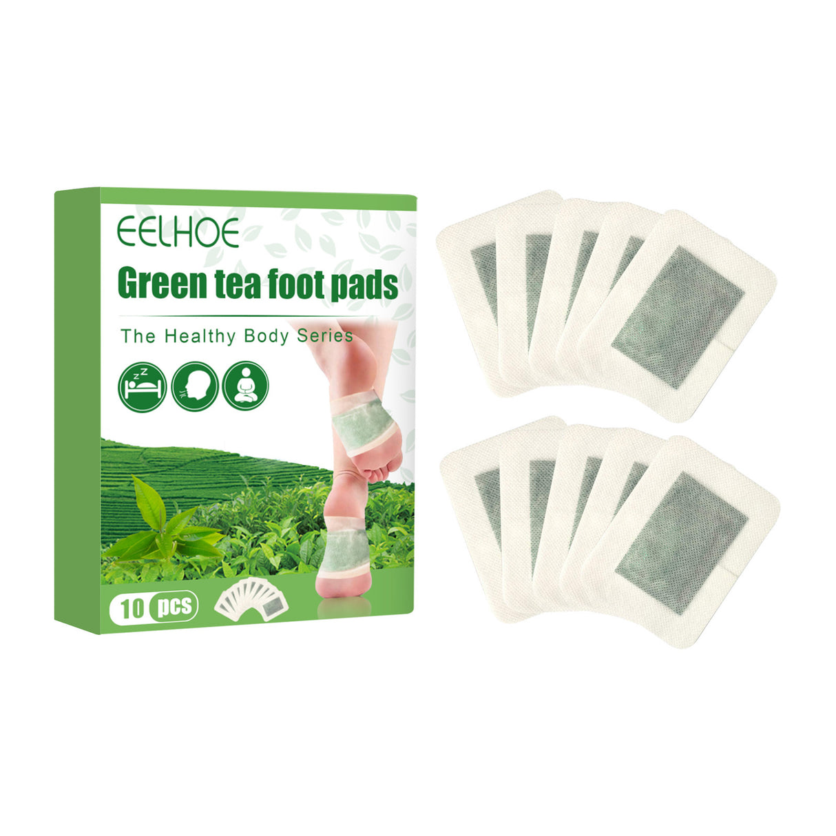Green Tea Foot Patch, Improves Sleep Quality And Relieves Muscle Tension And Body Stress Foot Care Patch - V.I.P Digital Presence