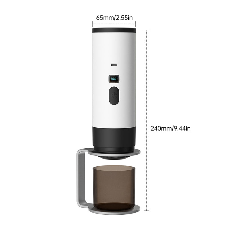 Portable Wireless 3-in-1 Espresso Maker, 7800mAh, Car/Home/Camping, Ground/Capsule Coffee. - V.I.P Digital Presence