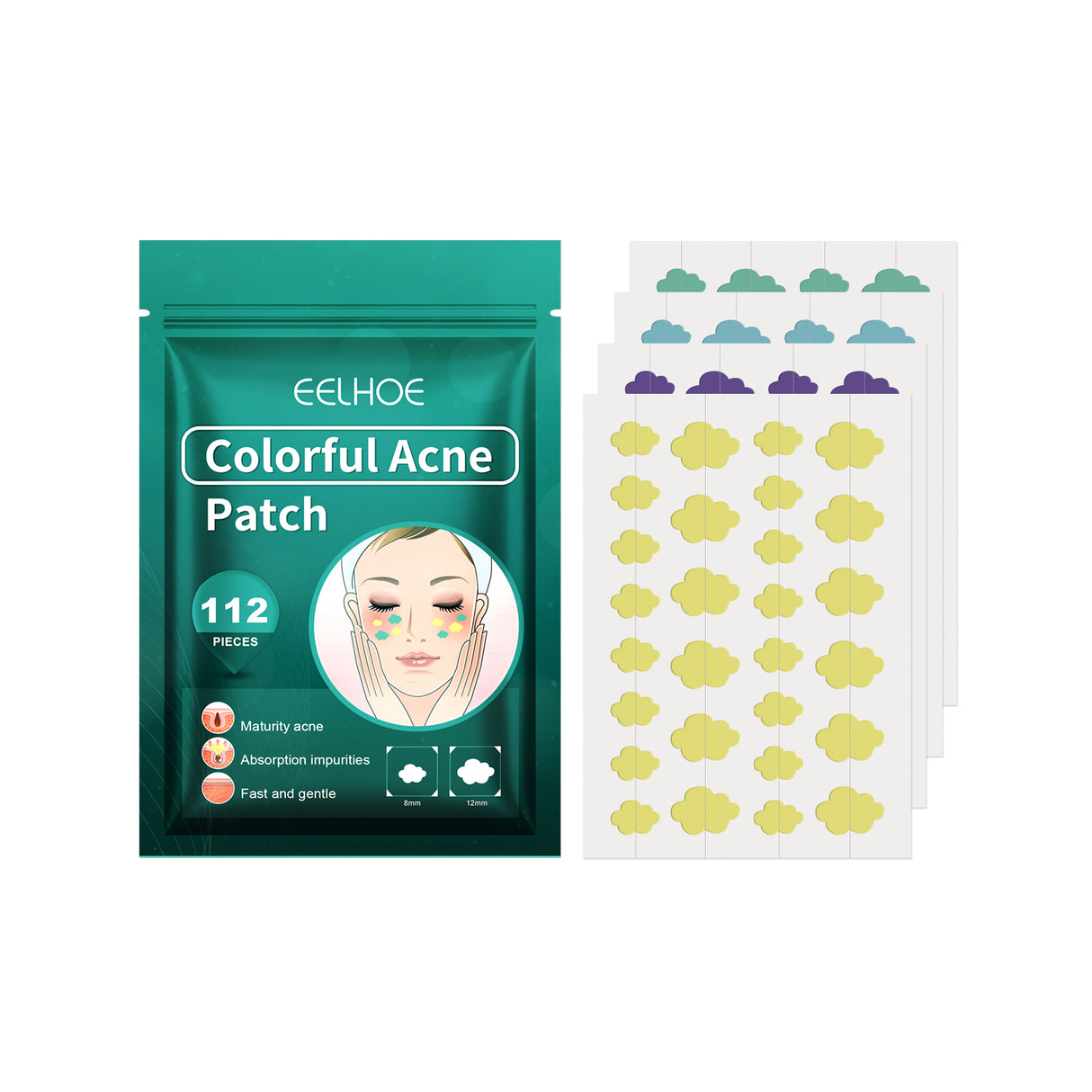 Colorful Acne Patch, Repair Pit Acne Print Smooth Skin Lightening Spot Clear Acne Facial - V.I.P Digital Presence
