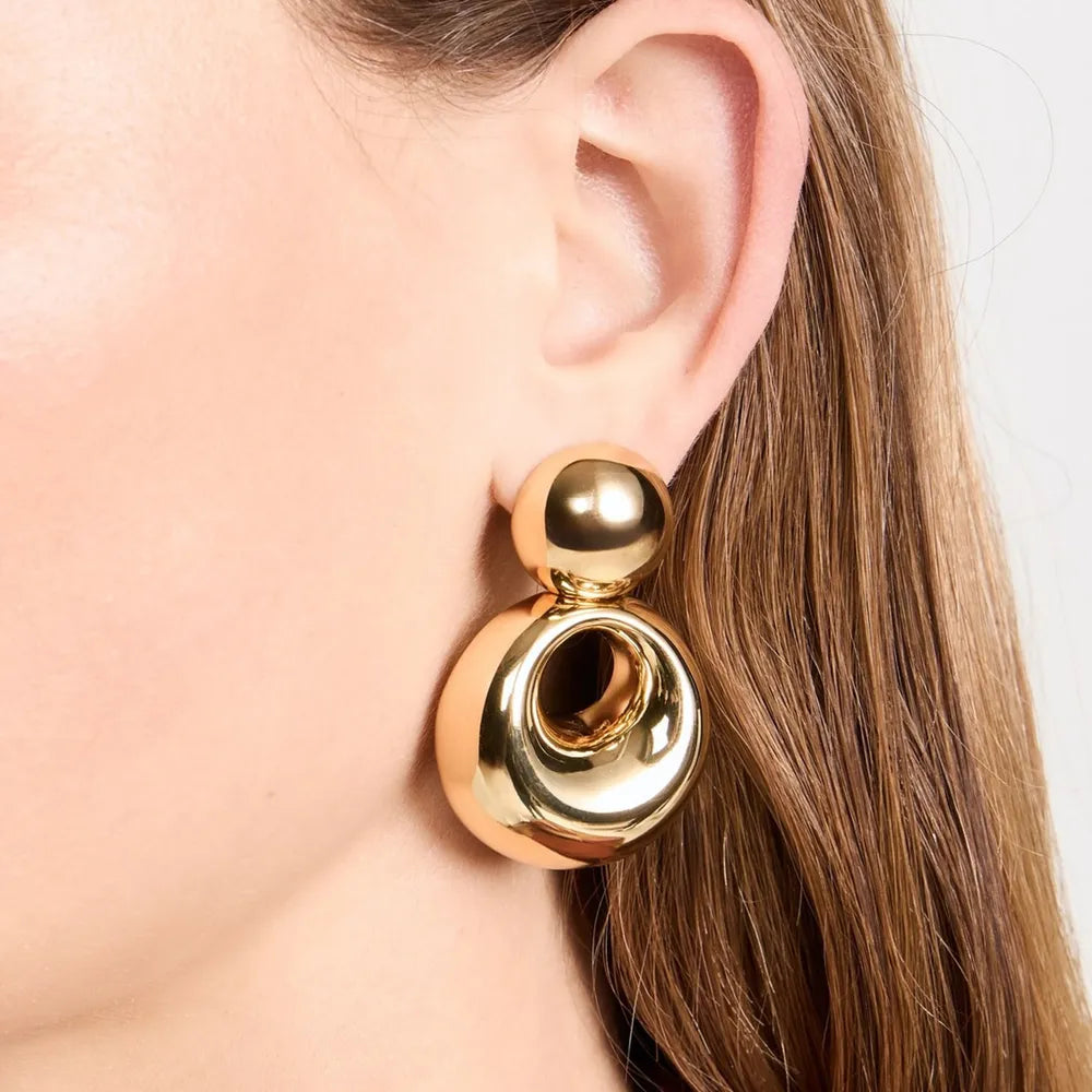 18K Gold-Plated Cutout Earrings - V.I.P Digital Presence