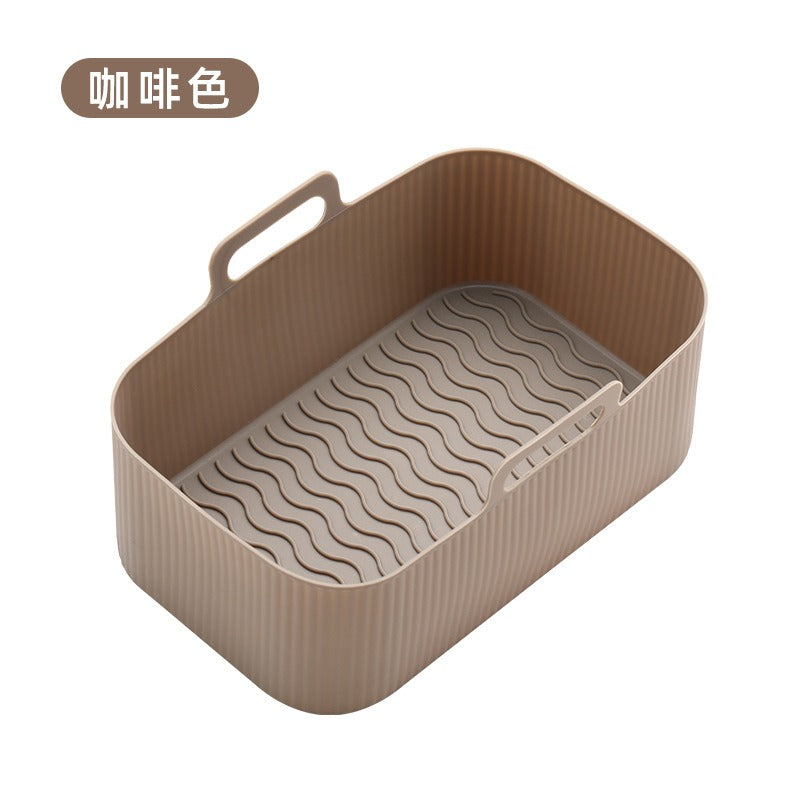 Air fryer thickened silicone pad barbecue plates ovens microwave ovens insulation rectangular trays - V.I.P Digital Presence
