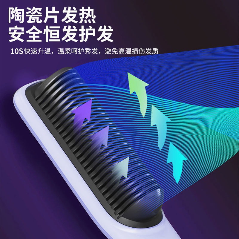 New Straight Hair Comb Negative Ion Straightener for Straight and Curled Hair Dual Use Electric Curling Hair Comb Inner Buckle L - V.I.P Digital Presence