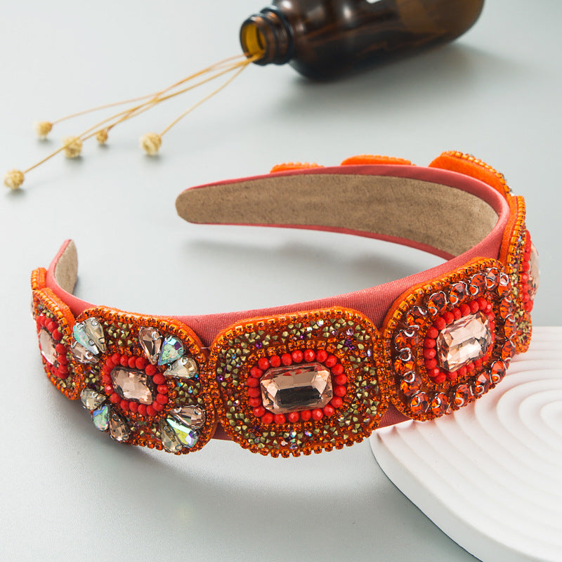 Hair Hoop Fashion New Bright Crystal Baroque Hair Band Hair Cave High Quality Small Fragrance Head Hoop Hair Accessories - V.I.P Digital Presence