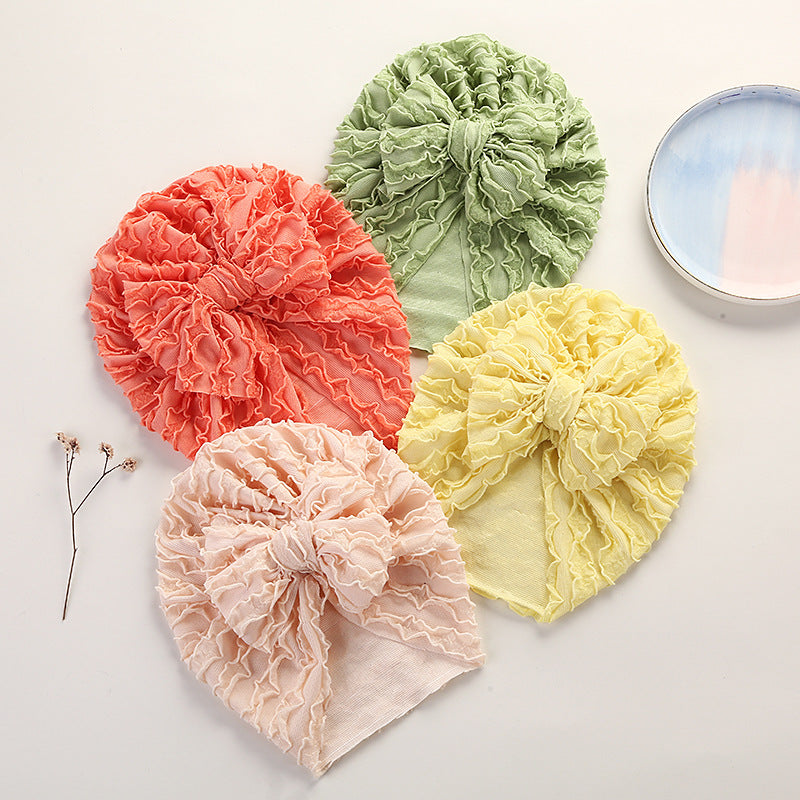 Baby Cow Louver Bow Head Cap Baby High Elastic Brimless Indian Tire Hat - V.I.P Digital Presence