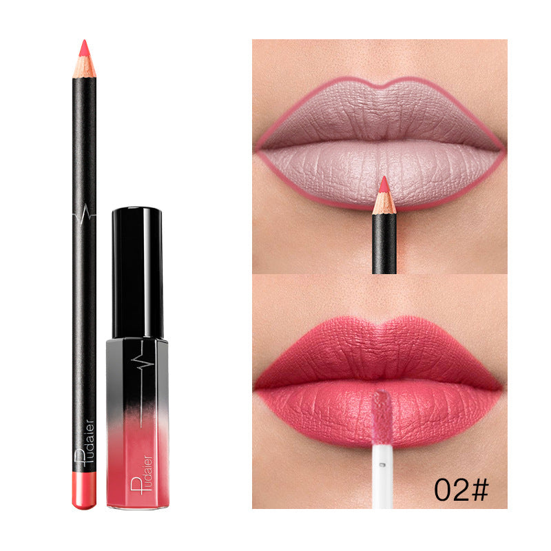 Pudaier 36 Color Matte Lip Gloss Lip Liner Matte Matte Lip Glaze Lipstick Pencil - V.I.P Digital Presence