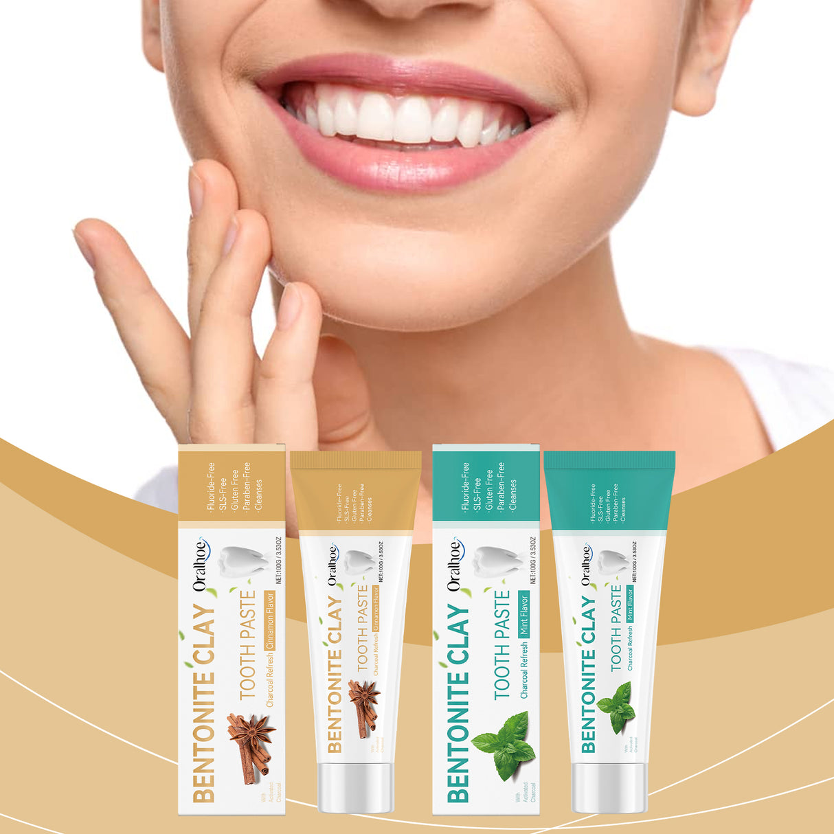 Volcanic Ash Bentonite Toothpaste Series Clean And Remove Stains Toothpaste To Improve Yellow Teeth Care For Teeth - V.I.P Digital Presence