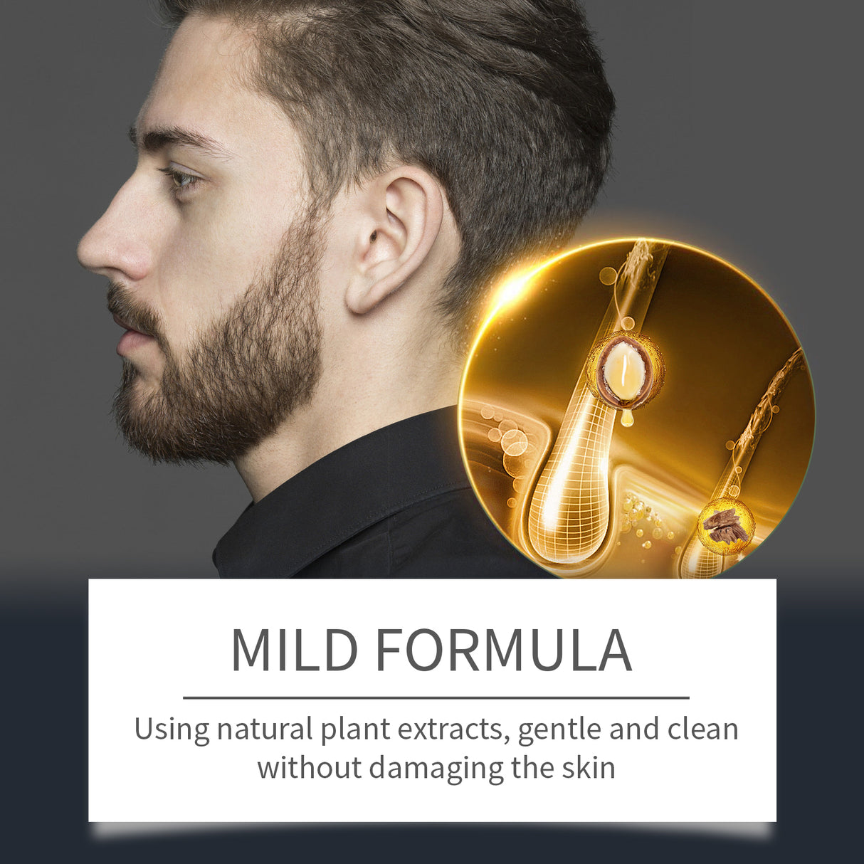 Facial Hair Cleansing Mousse Moisturizes And Moisturizes Men's Facial Hair Care Beard - V.I.P Digital Presence