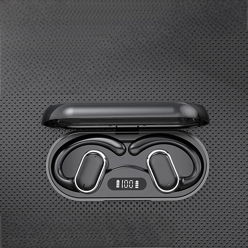 X97 non in ear OWS Bluetooth earphones with over the ear sports transparent compartment for extended battery life and noise redu - V.I.P Digital Presence
