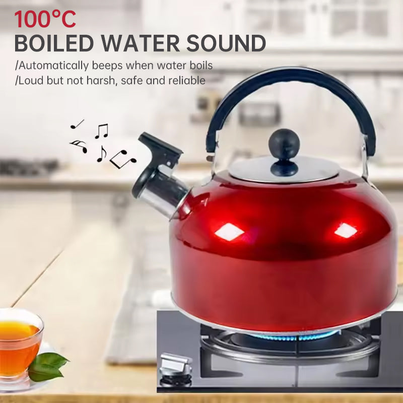 A 3L stainless - steel kettle for gas heating. It features a whistle and a comfortable handle, suitable for cooking and tea. - V.I.P Digital Presence