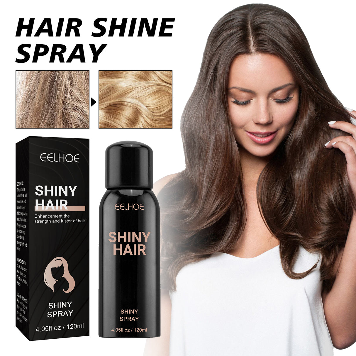Hair Shine Spray Repair Dry And Irritated Hair Moisturizing Hair Treatment Spray For Damaged Hair - V.I.P Digital Presence